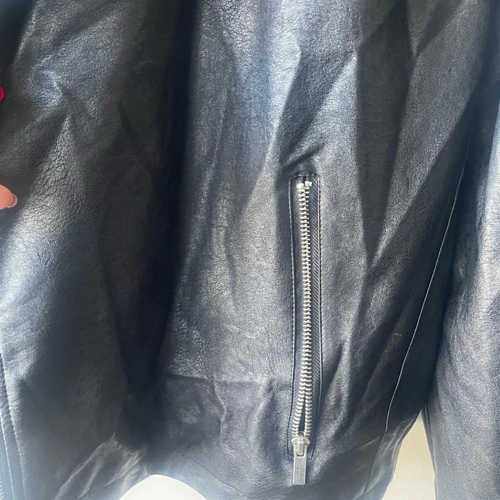 Spirit Black Leather Biker Jacket - Picture 6 of 9